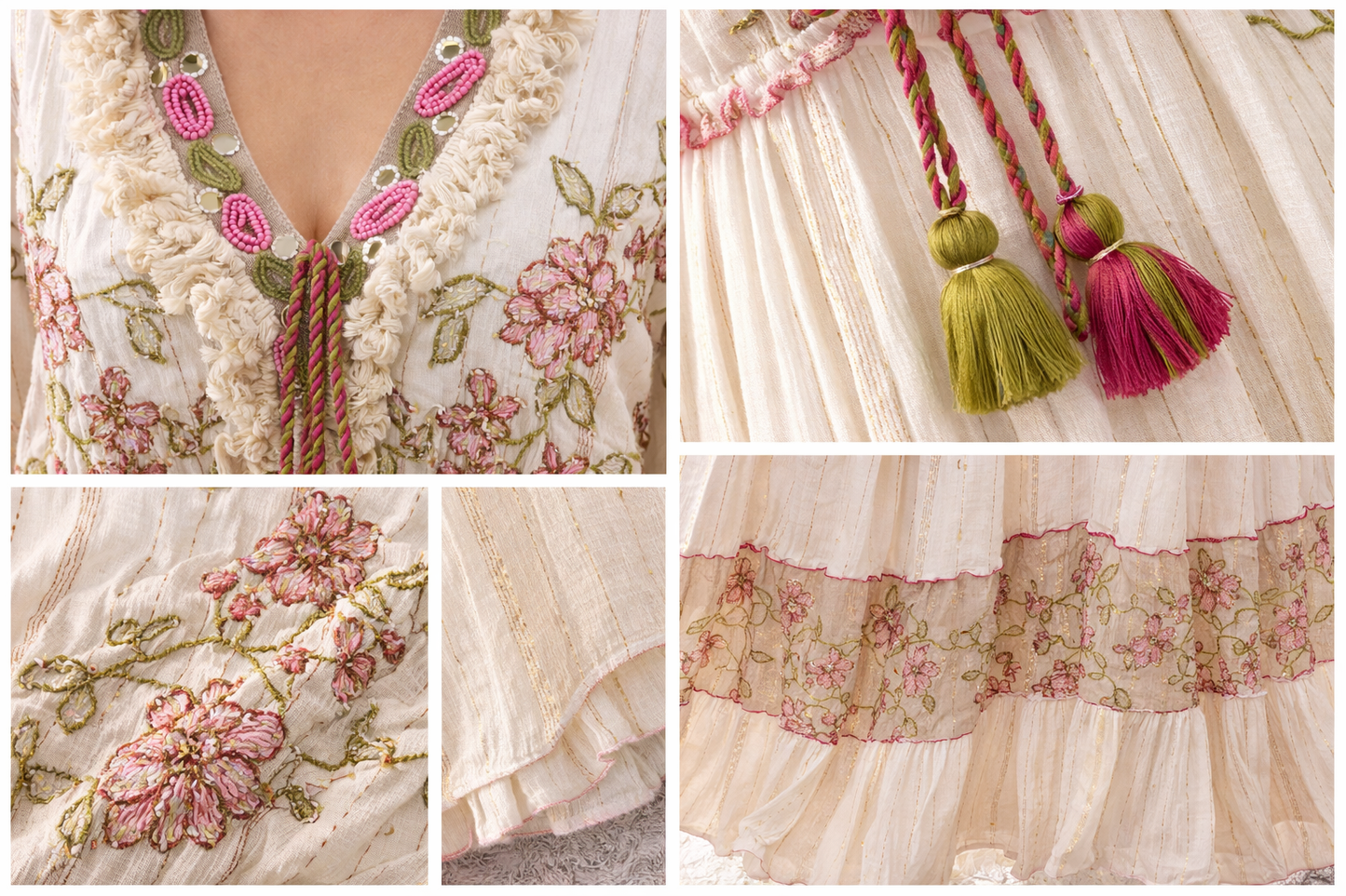 Robe Bohème Chic Brodée – Pièce Coup de Cœur