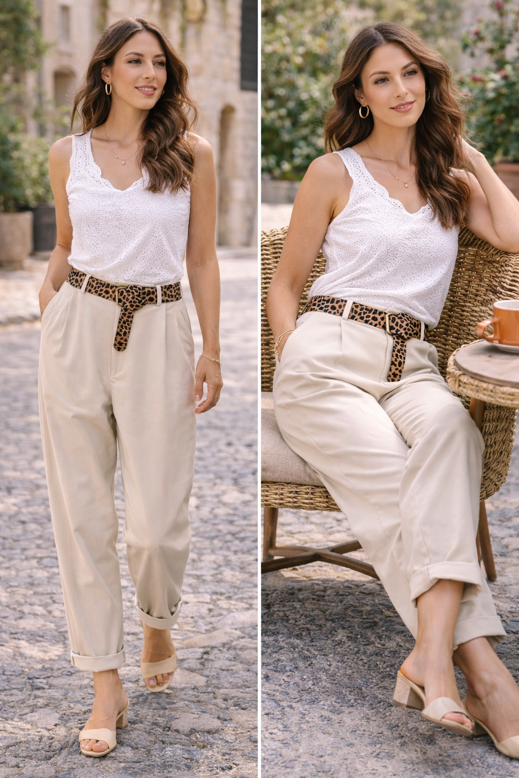 Pantalon Chic Taille Haute – Camélia