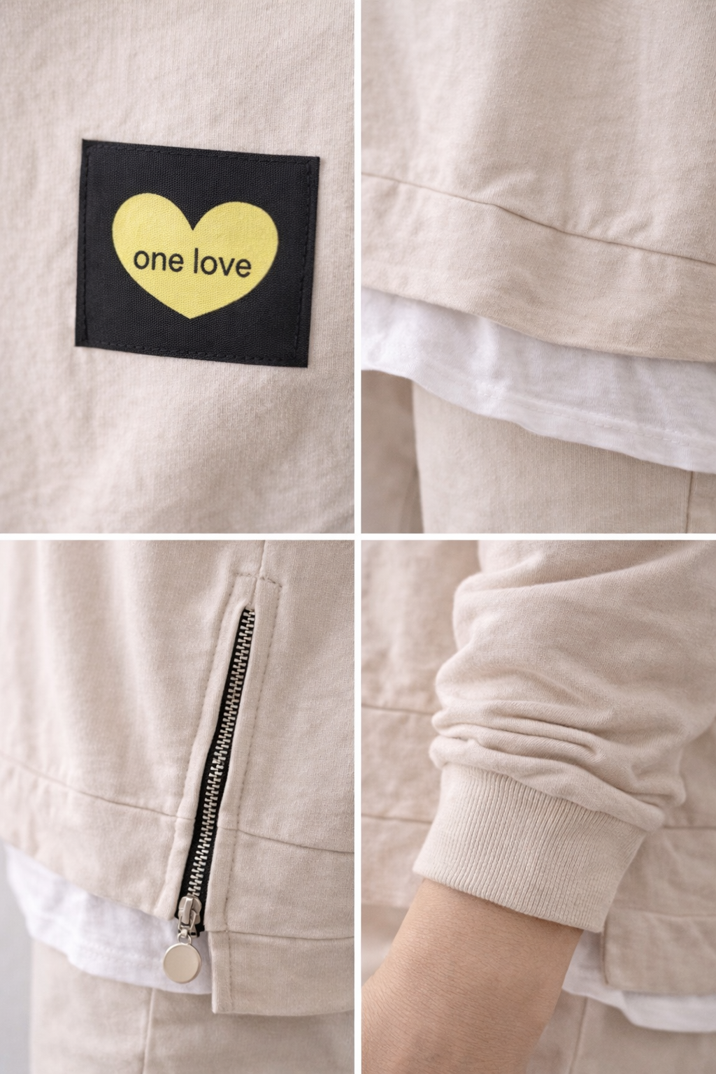 Sweat One Love – beige chic & confortable