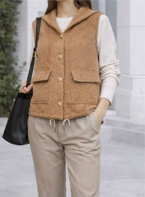 Gilet chic sans manches - FRANCESCA