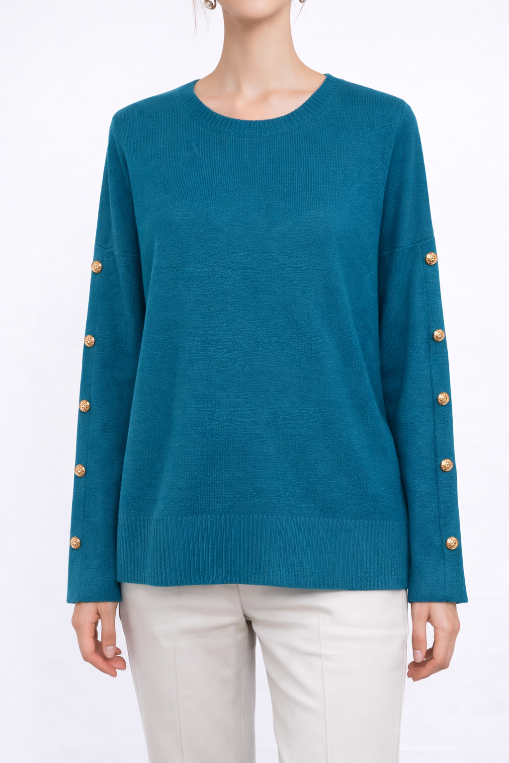 Pull fin à bouton - CHIARA
