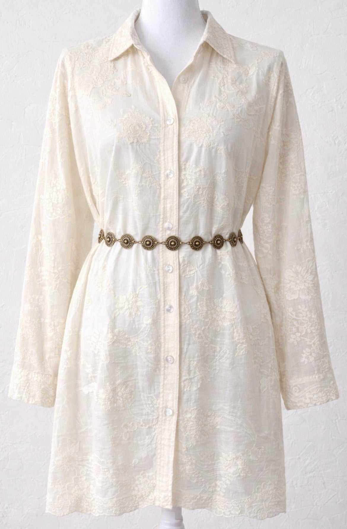 Robe Chemise Brodée – Esmeralda